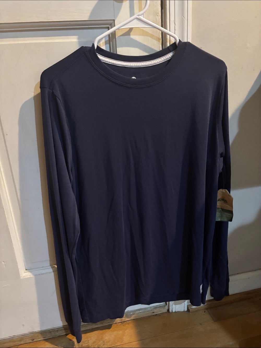 EMS Navy Long-Sleeve Crew Performance Tee